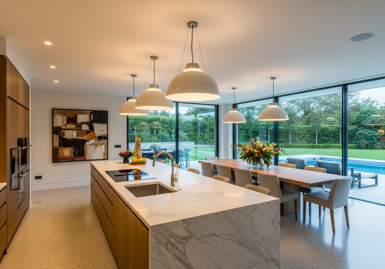 Kitchen and dining area
