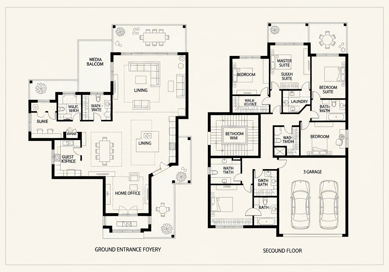 Grand Villa site and floor plan